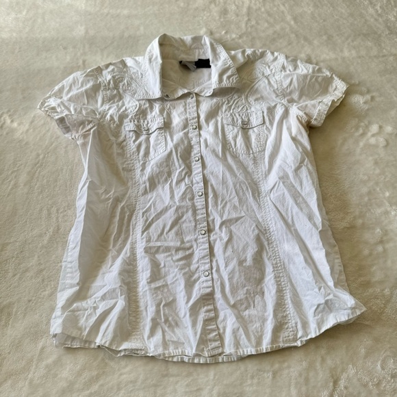 Harley-Davidson Tops - Vintage Harley-Davidson White Button Down Women’s Shirt